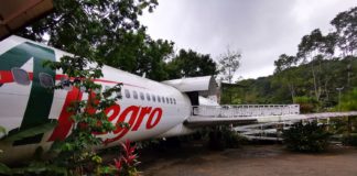 Abgefahren: Mitten im Dschungel im Flugzeug übernachten